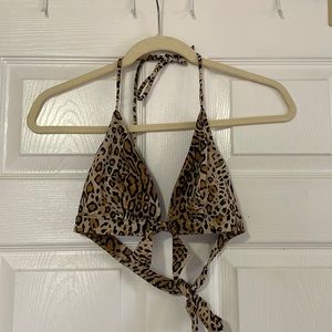 Leopard bikini top